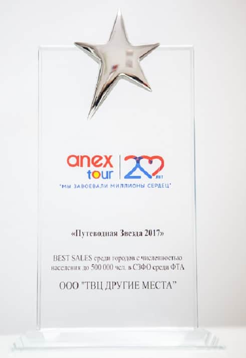 Сертификат "Best Sales Anex"